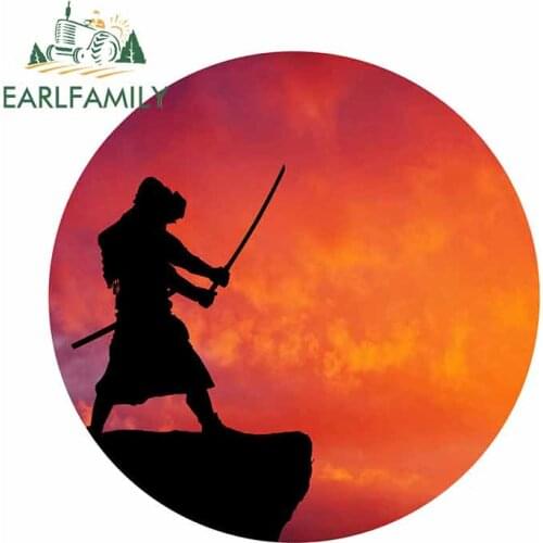 EARLFAMILY 13cm x 13cm For Cool Black Samurai Warrior Fine Decal Graffiti Car Sticker Car Accessories Fashion Occlusion Scratch