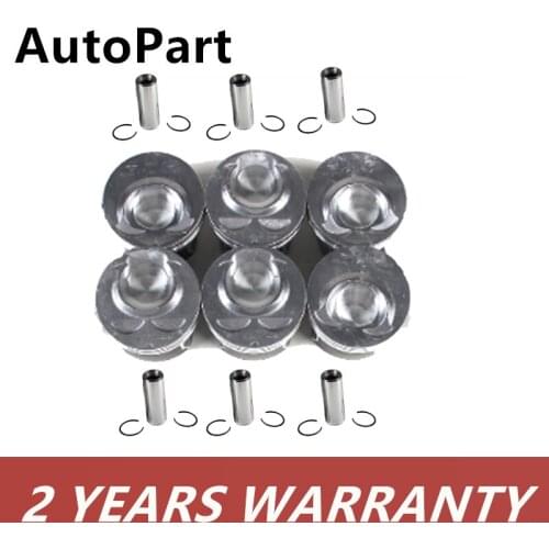 03H107065N 6PCS/Set Engine Pistons &Rings Repair Kit For Audi Q7 VW Passat CC Touareg Phaeton 3.6L BLV 03H107065F 03H107066N