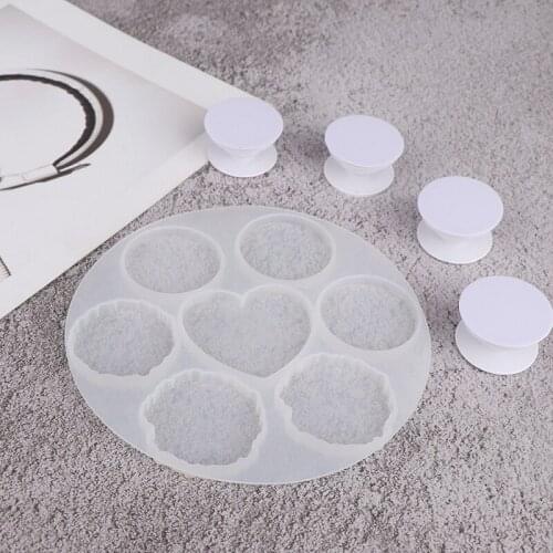 DIY Crystal Epoxy Resin Mold Airbag Mobile Phone Bracket Round Silicone Mold
