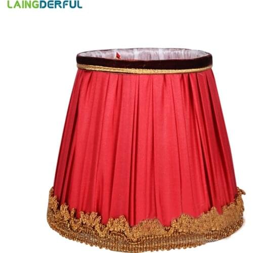 LAINGDERFUL Chiffon Cloth Lampshade Chandelier Lamp Cover Candle Wall Lamps Shade Concise Light Cover for E14 Candle Lamp