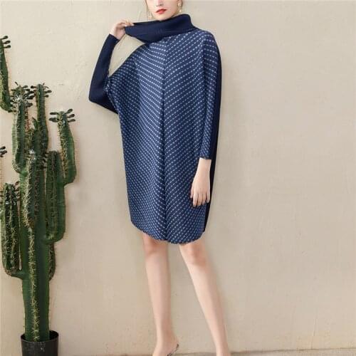 HOT SELLING Miyake fashion long-sleeved T-shirt new fold stripe long T-shirt IN STOCK