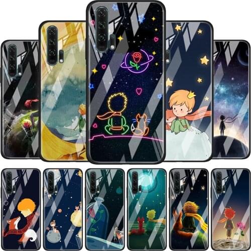 Cute little prince for Honor 30 20 10 9X Pro Plus Lite 8X Huawei Y8P Y6P Y5P Y9 Y7 Y6 2019 Tempered Glass Phone Case