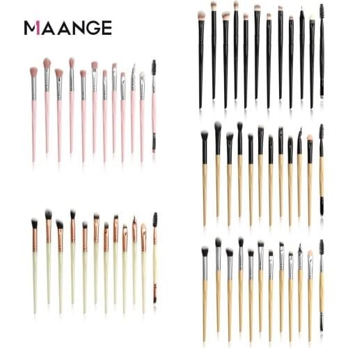 MAANGE 12Pcs Makeup Brushes Set Cosmetic Powder Eyeshadow Foundation Eyeliner Blending Brush Kit Beauty Make Up Tool Maquiagem