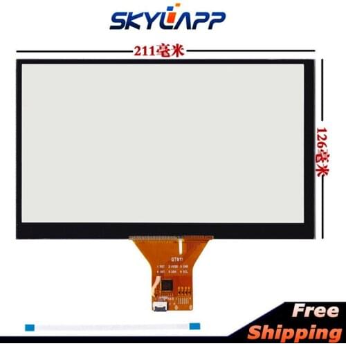 New Capacitive Touch Screen 211mm*126mm for Android Windows Car Handwriting TouchPanel Glass/Driver Board Free Shipping