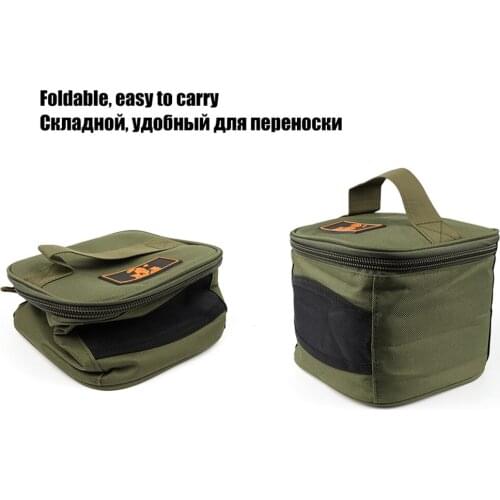 Portable Fishing Reel Storage Bag Multifunctional Waterproof Wear Resistant Outdoor Fishing Tackle Cups Feeders Carrying Case