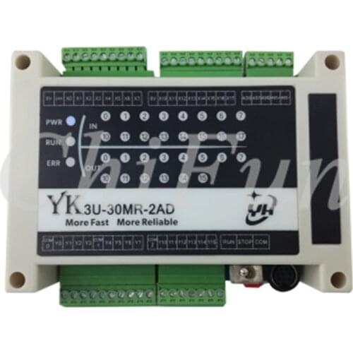 FX3U-30MT 16 input 14 relay output 2AD programmable industrial control board