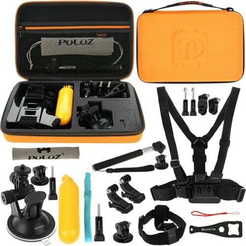 PULUZ 20 In 1 Set for GoPro Sports Camera Accessories Combo Set Kit Camara Accion