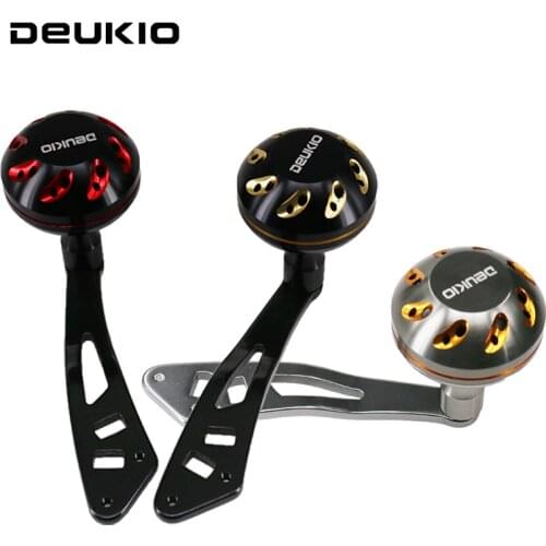 DEUKIO Aluminum Alloy Fishing Reel Rocker Ball Type Handle Carbon Fiber Suit 38MM Fishing Knob for Shimano Daiwa Garcia Pesca