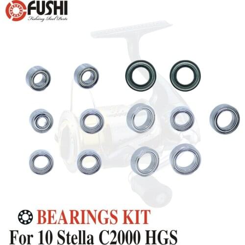 Fishing Reel Stainless Steel Ball Bearings Kit For Shimano 10 Stella C2000 HGS / 02427 Spinning reels Bearing Kits