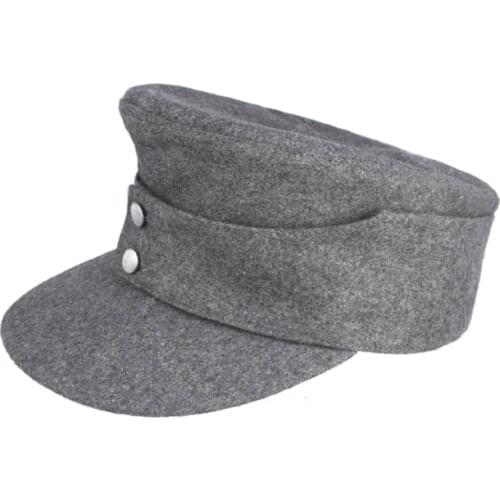 WWII GERMAN ARMY EM PANZER M43 M1943 FIELD WOOL CAP GREY IN SIZES-33693