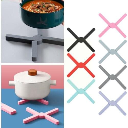 Foldable Non-slip Heat Resistant Pad Trivet Pan Placemat Pot Coaster Collapsible Mat Kitchen Holder Cushion Accessories Cro I3H7