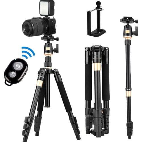 Smartphone Tripod Cellphone Aluminum Phone Flexible Monopod Ball Head Professional Tripod for DSLRs Live Youtube Canon Video