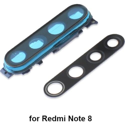 For Redmi Note 8 Pro 8Pro 8T Back Rear Camera Glass Lens Cover with Frame Holder Replacement