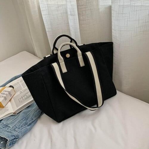 2021 new waterproof canvas bag simple fashion large capacity handbag shoulder messenger bag