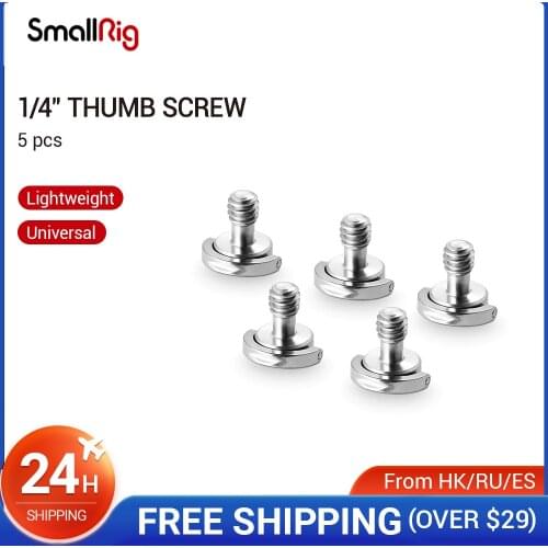 SmallRig 5 Pcs D-ring Hinged Screw Quick Release Camera Fixing Screw with Standard 1/4"-20 Thread for Camera/Tripod-1611