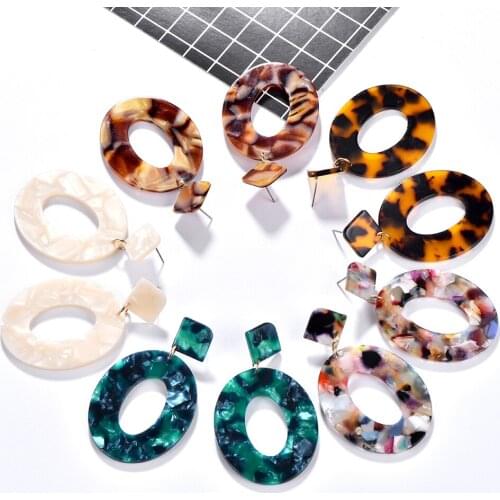 Vintage Acrylic Earrings For Women Bohemian Drop Earrings Big Dangle Drop Earring 2020 Female Fashion Jewelry Holiday Gifts