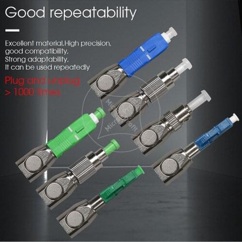 SC Male to LC Female Visual Fault Locator Optical Power Meter Fiber Optic Hybrid Adapter simplex Single mode Optic Free shipping