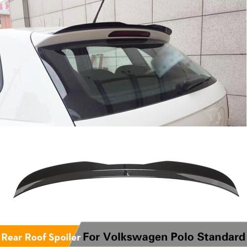 Glossy Black ABS Rear Roof Spoiler Boot Lip Wing Spoiler For Volkswagen VW POLO Standard 2019 ABS Glossy Black