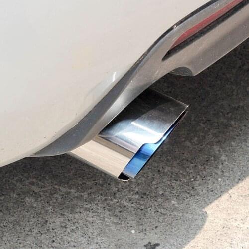 Single out straight edge baked blue stainless steel tail throat suitable for general vehicle