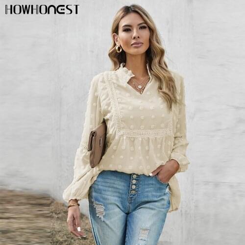 Za Womens Shirt Oversize New Solid Chiffon Lace Pullovers V-neck Long Sleeve T-shirts Ladies Blouse Tops Female Korean Style