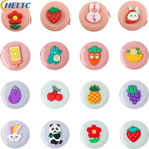1.5M Portable Retractable Ruler Tape Mini Animals Fruit Vegetable Pattern Children Height Centimeter Inch Roll Body Measuring