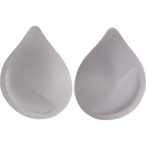 M89E 1 Pairs Women Latex Bra Pads Water Drop Shape Removable Breathable Push Up Cups Inserts Breast Cushion Bikini Enhancers