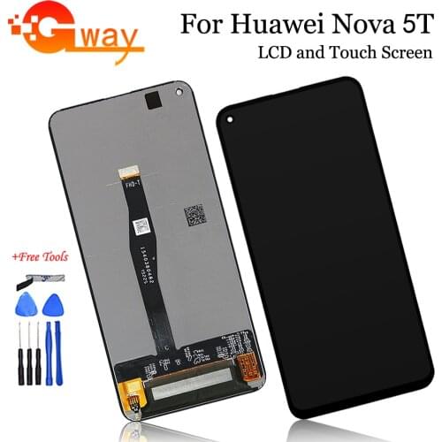 100% Tested 6.26" For Huawei Nova 5T YAL-L21 LCD Display Screen + Touch Screen Digitizer Assembly For Nova 5T LCD Replacement