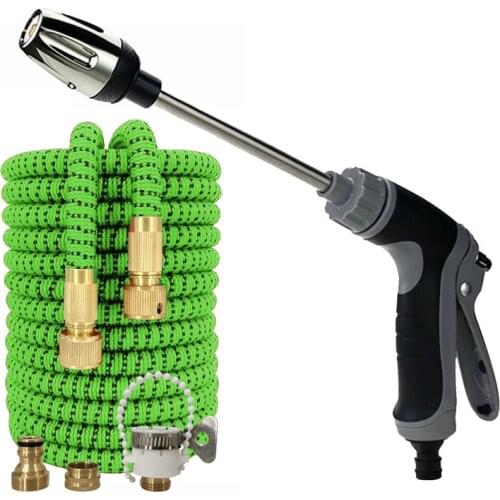 16-125FT High Pressure Garden Hose Water Gun Power Sprinkler Car Washer Hoses Foam Pot Pipe Cleaning Household Gardening Tools