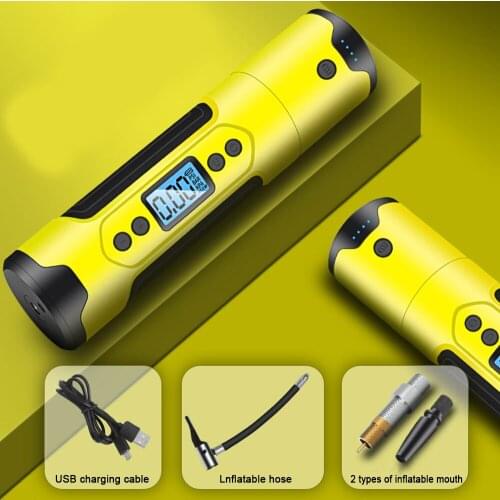 4-in-1 Electric Air Compressor Tire Pressure Air Pump LCD Wireless Portable Tire Inflator For Car Bicycles Motor Phone Charging