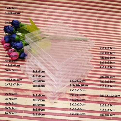 50pcs ABB Clear Transparent Box Bag Pvc Plastic Box Gift Packaging Box For Jewelry Gift Boxes Packaging Display Storage Box Diy