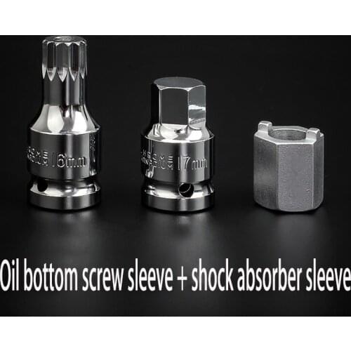 6 angle 12 angle oil sump screw sleeve two corners detaching shock absorber sleeve CRV chrome vanadium steel auto repair tools