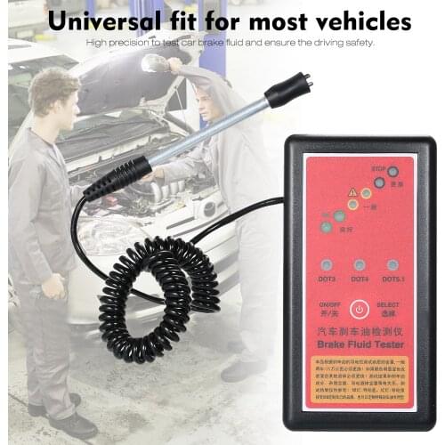 Automotive Brake Fluid Tester Brake Fluid Detector Digital Oil Quality Inspection LED Indicator Display Diagnostic Tool