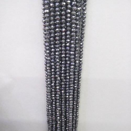 3mm 6mm Round Faceted Natural Terahertz Stone Beads Strand 15'' Loose THZ Gem Stone Beads For Jewelry Making DIY Bracelet