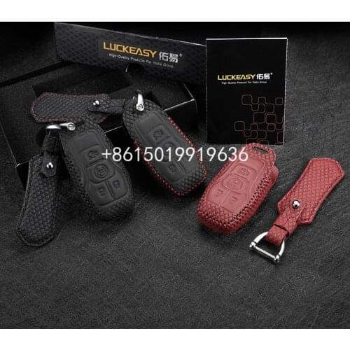 For ford F150 2016 mustang 2015 2017 lincoln MKC MKZ 2016 2014 MKX 2015 leather car key case