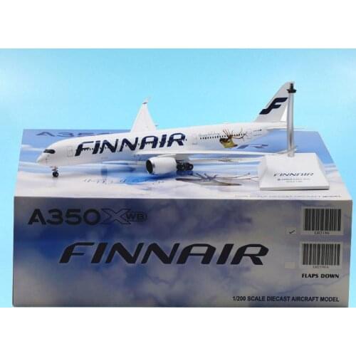 FINNAIR Airline Air 1:200 32.6CM Airbus A380-800 Aircraft Aviation Model Landing Gear Kids Adult Gift Souvenir Show Collection
