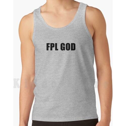 Fpl God Black Fpl Design Tank Tops Vest 100% Cotton Fpl Fantasy Premier Football Soccer Epl Var Captain
