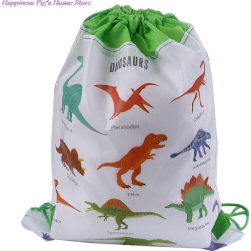 Hot Sale Dinosaur Drawstring Bag For Travel Storage Package Cartoon School Backpacks Children Birthday Party Favors 2020