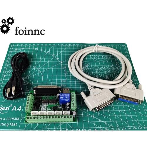 MACH3 engraving machine 5-axis CNC control board, with optocoupler, motor drive controller, with 25-pin parallel port USB cable