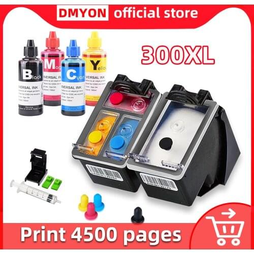 DMYON 300 XL Cartridges for Printer Ink Compatible for Hp Deskjet D2560 D2563 D2566 D2568 D5500 D5545 D5560 D5563 D5568 F2400