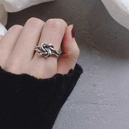 New Trendy Personality Punk Bow Rings For Women Lady Resizable Size Rings Party Jewelry Charm Gifts 2021