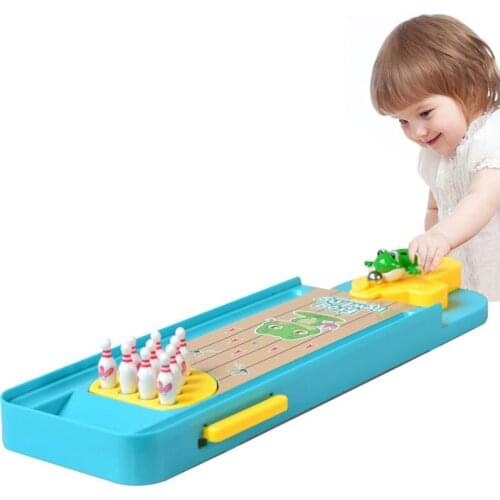 Mini Frog Bowling Board Game Environmentally Friendly Plastic Finger Ejection Educational Toy For Children