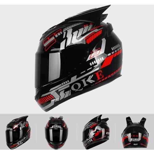 Fashion Lightweight Full Face Motorcycle Helmet for Casco Casque Motor Street Bike Racing Cycling Safety Helmet DOT Approved
