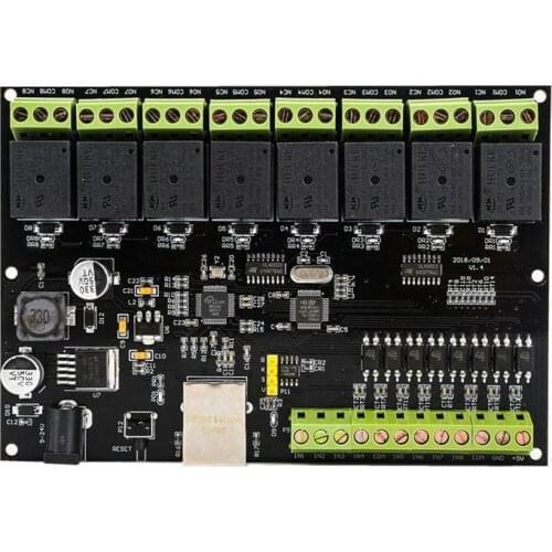 8 Road Network Relay Modular Ip/ Ethernet Access Control Controller Switch Amount Transparent Transmission Modbus Tcp