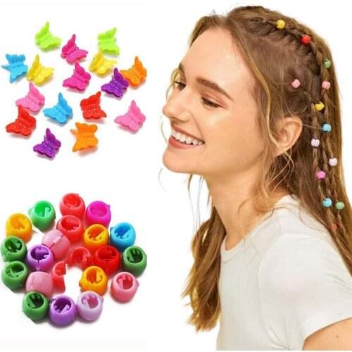 New Baby Girls Small Hair Claw Random Candy Color Hair Clip Simple Butterflies Hairpin Trendy Cute Flower Hair Accessories