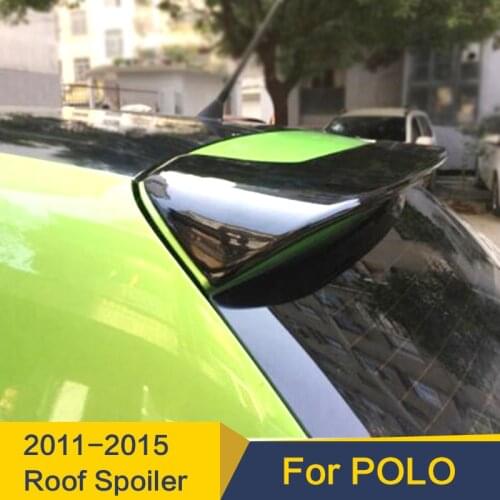 Use For Volkswagen POLO Roof Spoiler 2011-2015Year Rear Wing Spoiler Automobile Decoration With Colour Car Refitting Accessory