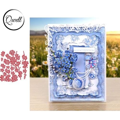 QWELL Flower Bunch Petals Sprig Metal Cutting Dies Stencil For DIY Crafts Paper Cards Making Template 2020 New