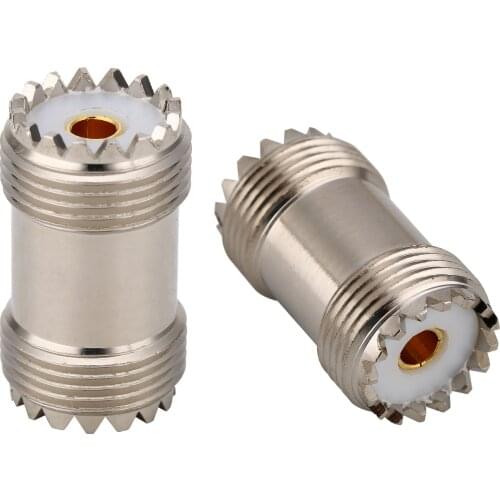 JXRF 2PCS Connector SO239 UHF Female to UHF female SO239 PL259 Female Adapter Free shipping