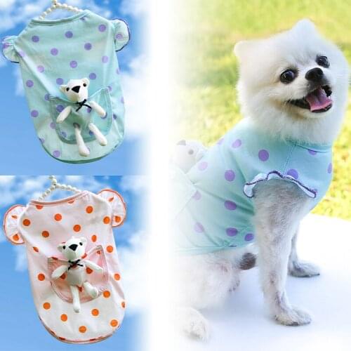 Pet Shirts Breathable Summer Dog Clothes Durable Soft T-Shirt Dog Vest Printed Puppy Shirts for Pet M56