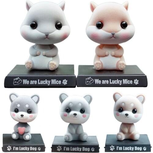 Cute Shaking Head Hamster Doll Toy Car Interior Decoration Mobile Phone Holder