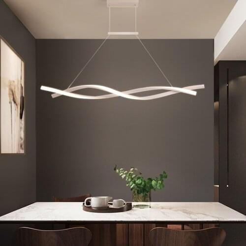 Nordic restaurant chandelier simple post-modern LED bar studio line chandelier